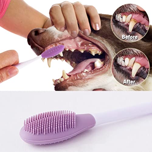 5-pack Double-Sided Soft Silicone Dog Dental Brush Kit
