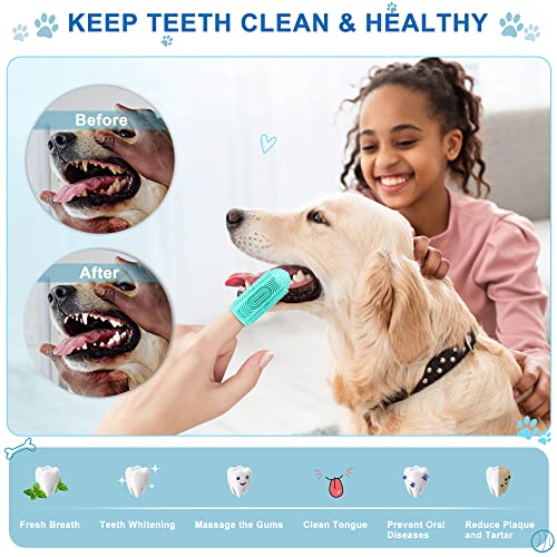Dog Finger Toothbrush 4 Pack - Full Bristles