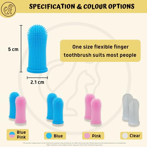 PawsOnlyUK Dog Finger Toothbrush Set with Storage Case