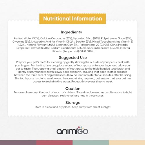 Dog Toothbrush, Toothpaste Kit, Finger Brush for Dental Care