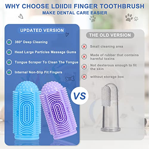 Dog Finger Toothbrush 4 Pack - Full Bristles