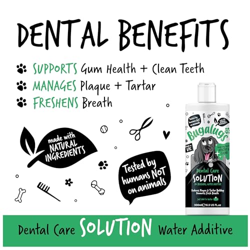BUGALUGS Dog Dental Care Water Additive: Fresh Breath & Healthy Gums
