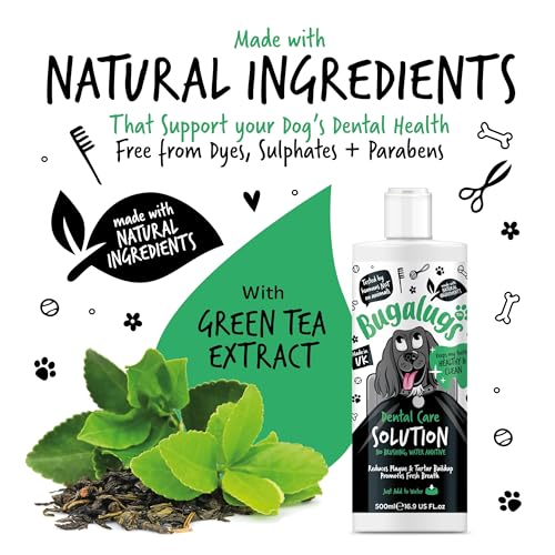 BUGALUGS Dog Dental Care Water Additive: Fresh Breath & Healthy Gums