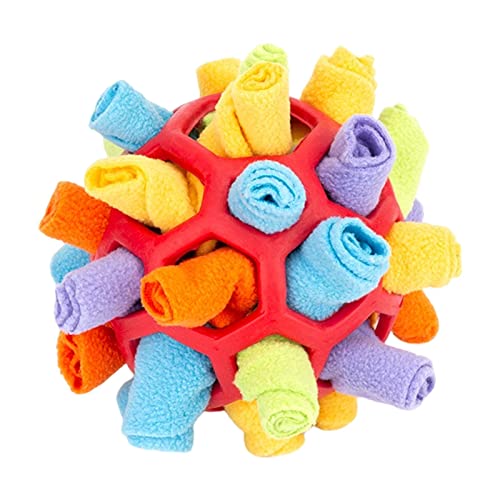 Yellow Dog Snuffle Ball: Interactive Puzzle Toy for Dogs
