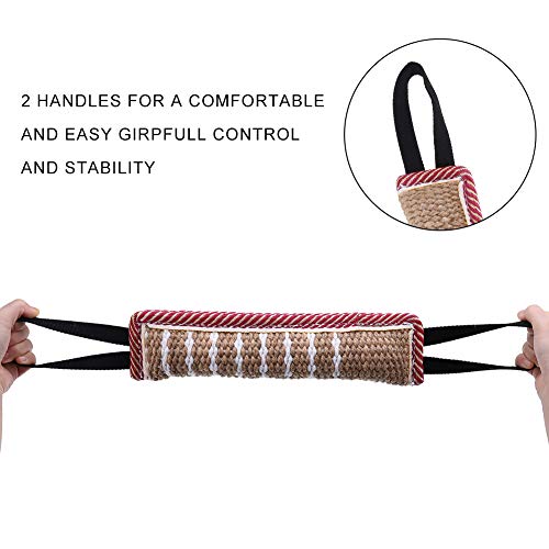 FANTESI Dog Tug Toy Jute Bite Pillow Toy