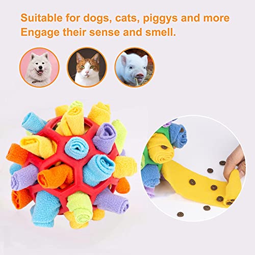 Yellow Dog Snuffle Ball: Interactive Puzzle Toy for Dogs