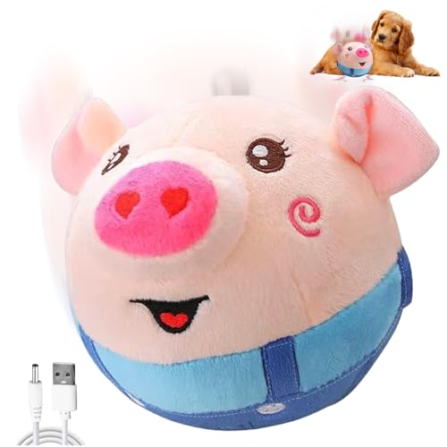 Interactive Talking Dog Toy with Jumping Pig Design
