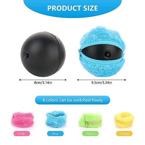 Electric Rolling Ball Interactive Dog Toy with Covers