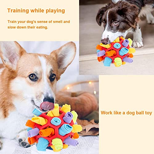 Yellow Dog Snuffle Ball: Interactive Puzzle Toy for Dogs