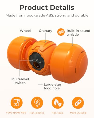 Interactive Rolling Treat Dispenser Puzzle Toy for Dogs