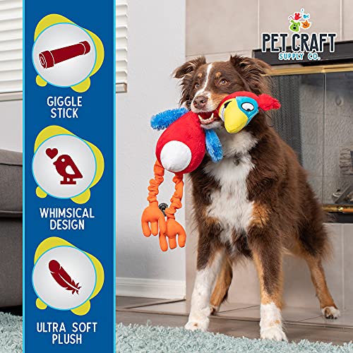 Giggling Puffin & Parrot Interactive Dog Toys Pack