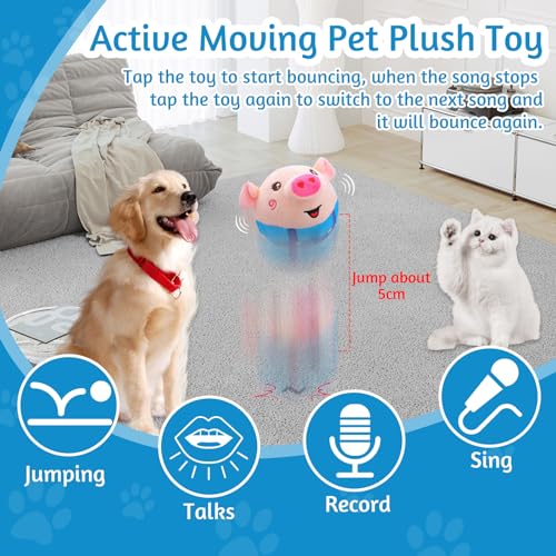 Interactive Talking Dog Toy with Jumping Pig Design