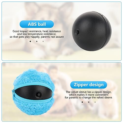 Electric Rolling Ball Interactive Dog Toy with Covers