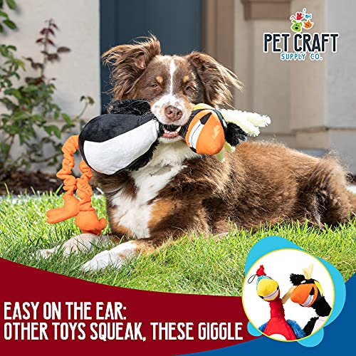 Giggling Puffin & Parrot Interactive Dog Toys Pack