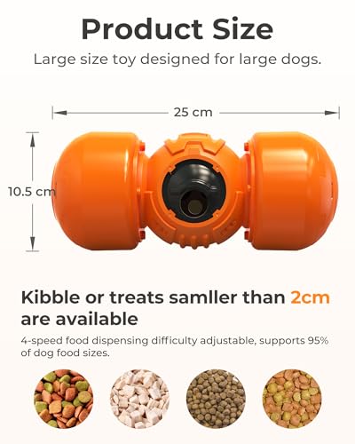 Interactive Rolling Treat Dispenser Puzzle Toy for Dogs