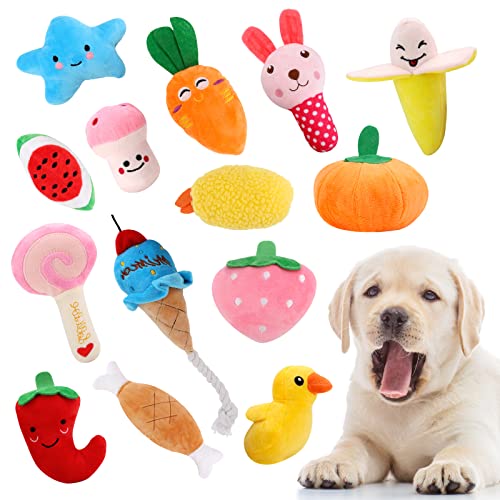14 Pack Dog Squeaky Toys for Interactive Chew