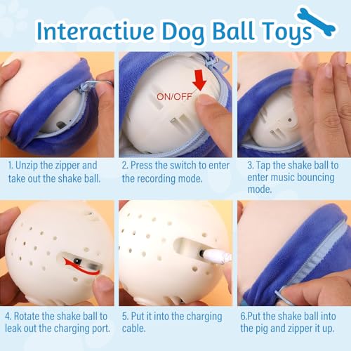Interactive Talking Dog Toy with Jumping Pig Design