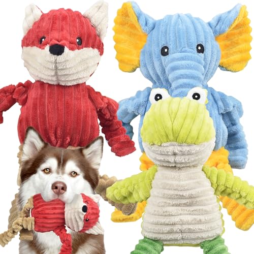 Ousiya 3-Pack Squeaky Plush Dog Toys Bundle