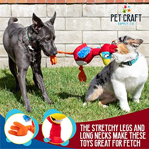 Giggling Puffin & Parrot Interactive Dog Toys Pack