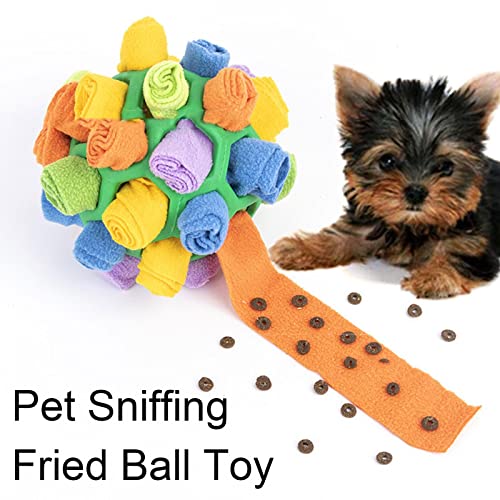 Yellow Dog Snuffle Ball: Interactive Puzzle Toy for Dogs