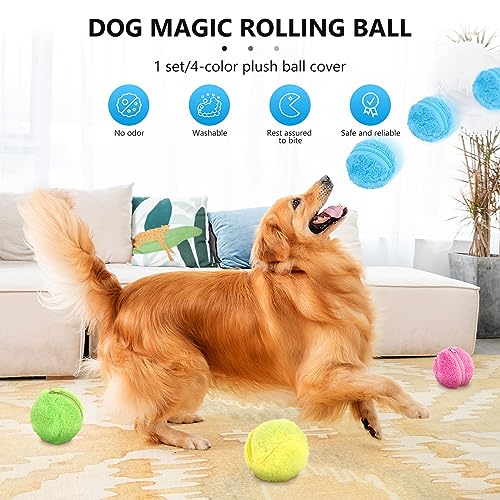 Electric Rolling Ball Interactive Dog Toy with Covers