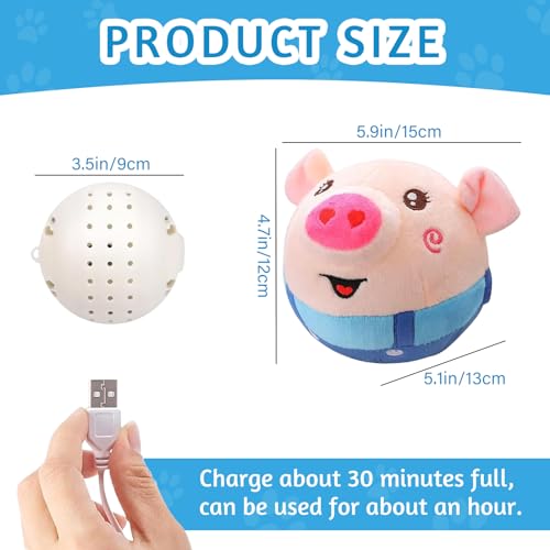 Interactive Talking Dog Toy with Jumping Pig Design