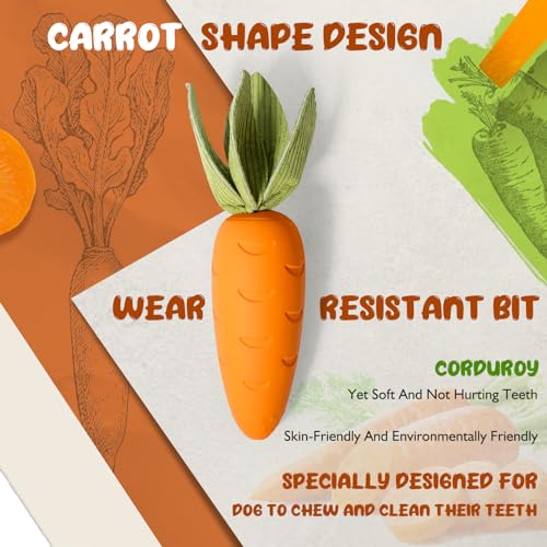 Verla Easter Carrot Dog Squeaky Interactive Chew Toy