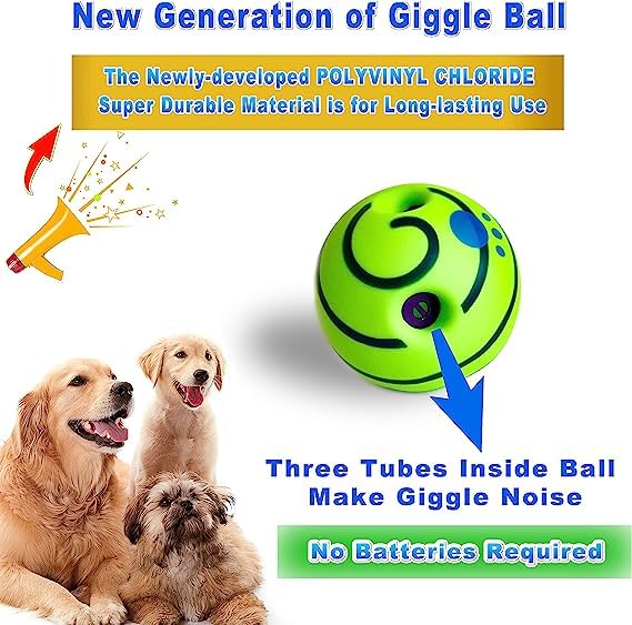 ZUNAX Giggle Ball: Interactive Squeaky Toy for Dogs