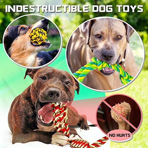 14 Pack XL Indestructible Dog Chew Toys for Aggressive Chewers