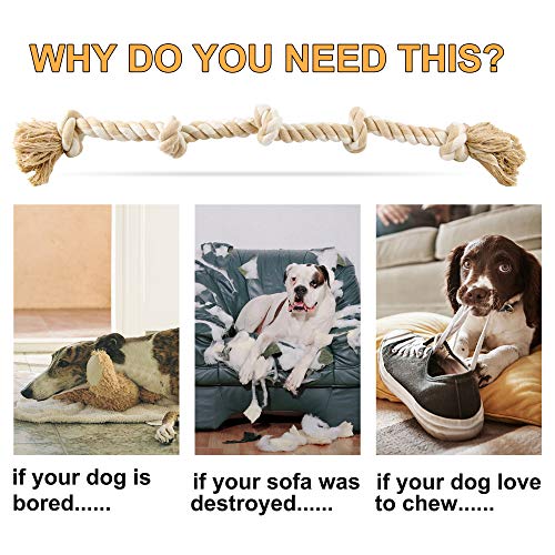 Indestructible Cotton Dog Rope Toys for Aggressive Chewers