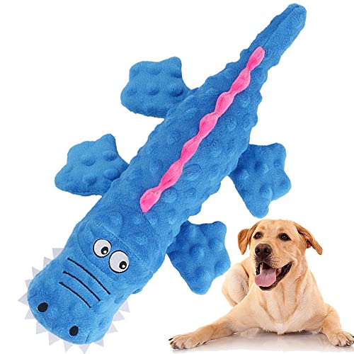 Crocodile Plush Squeaky Dog Toy for Large Dogs