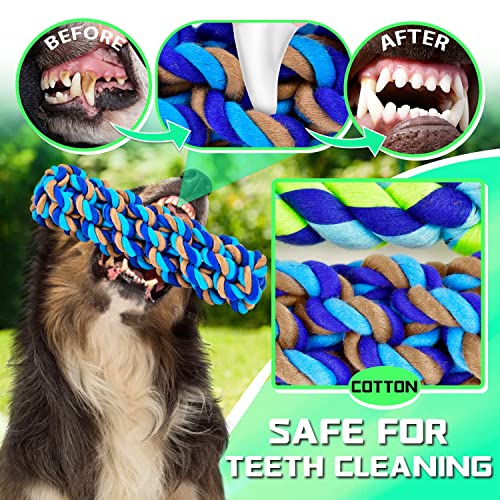14 Pack XL Indestructible Dog Chew Toys for Aggressive Chewers