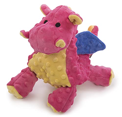 Coral Large goDog Bubble Plush Dragons Squeaky Toy