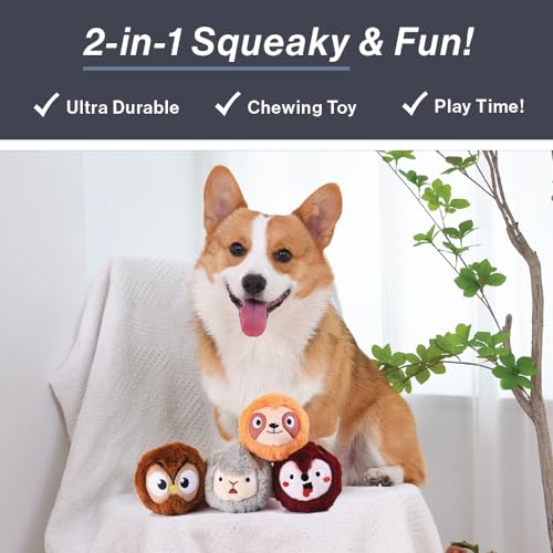 HugSmart Pet Zoo Ball - Interactive Dog Toy Pack