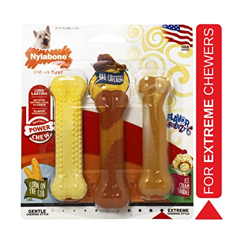 Nylabone Tough Chew Toys Variety Pack for Small Dogs