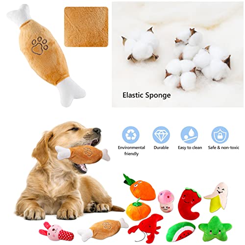 Interactive Plush Dog Toys - Set of 10