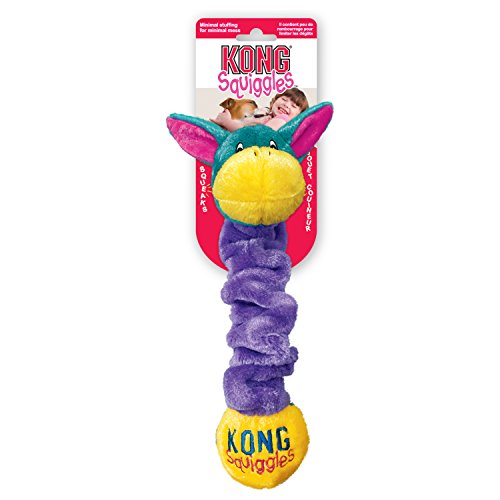 KONG Squiggles Stretchy Plush Dog Toy - Assorted