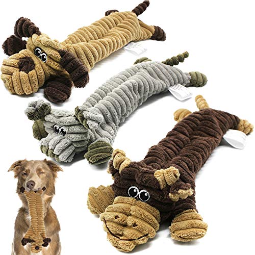 Squeaky Indestructible Dog Toys Bundle for Large and Small Dogs