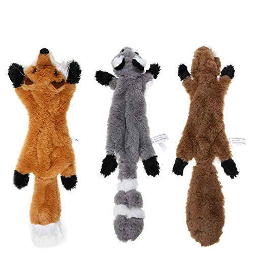 Squeaky Plush Dog Toy Set for Small-Medium Dogs