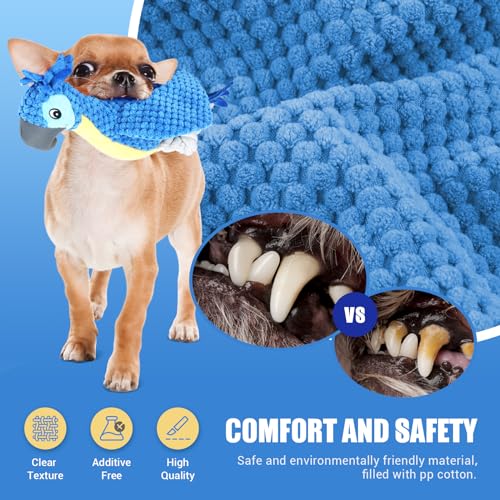 Interactive Plush Squeaky Cockatoo Dog Toy for All Dogs