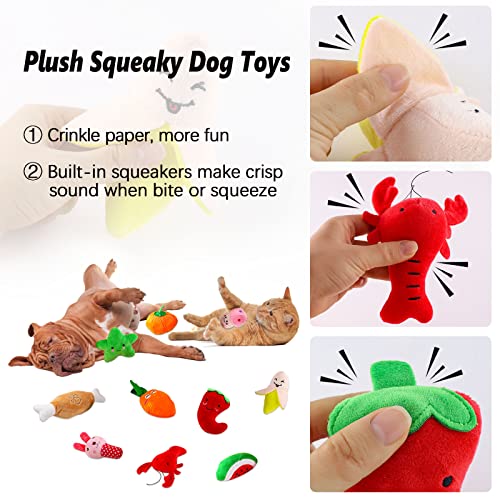 Interactive Plush Dog Toys - Set of 10