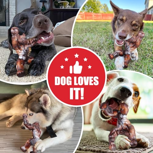 Zinbo Tough Dog Toys for Aggressive Chewers (Dark Brown)