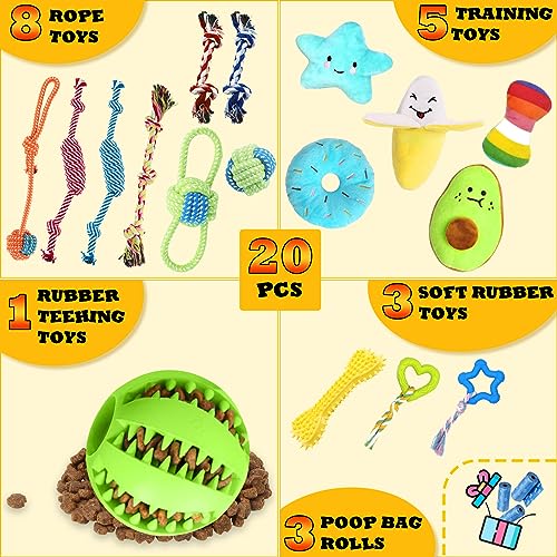 20 Pack Luxury Dog Chew Toys for Puppy