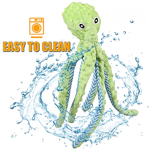 Octopus Squeaky Dog Toys for Boredom, Soft & Durable