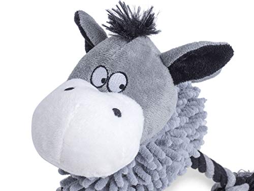 Petface Noodle Donkey Plush Dog Toy Farmyard Buddies