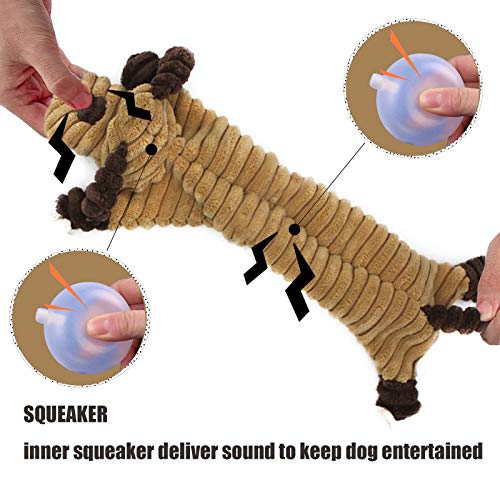 Squeaky Indestructible Dog Toys Bundle for Large and Small Dogs