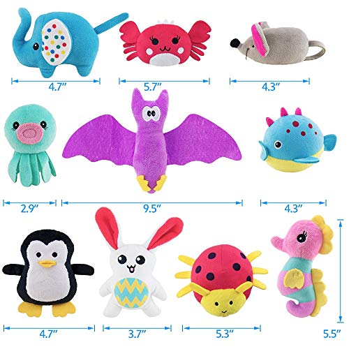 Soft Squeaky Dog Toys for Small - Medium Dogs