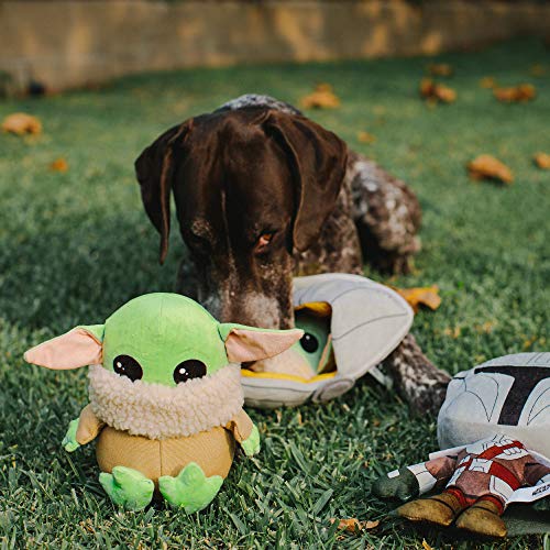 Mandalorian Baby Yoda Dog Toy, Plush Squeaker, All Breeds