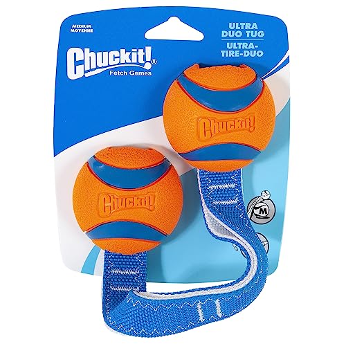 Chuckit! Duo Tug Dog Toy with Rubber Balls