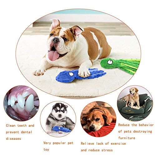 Octopus Dog Toys Bundle with Squeaker for Training